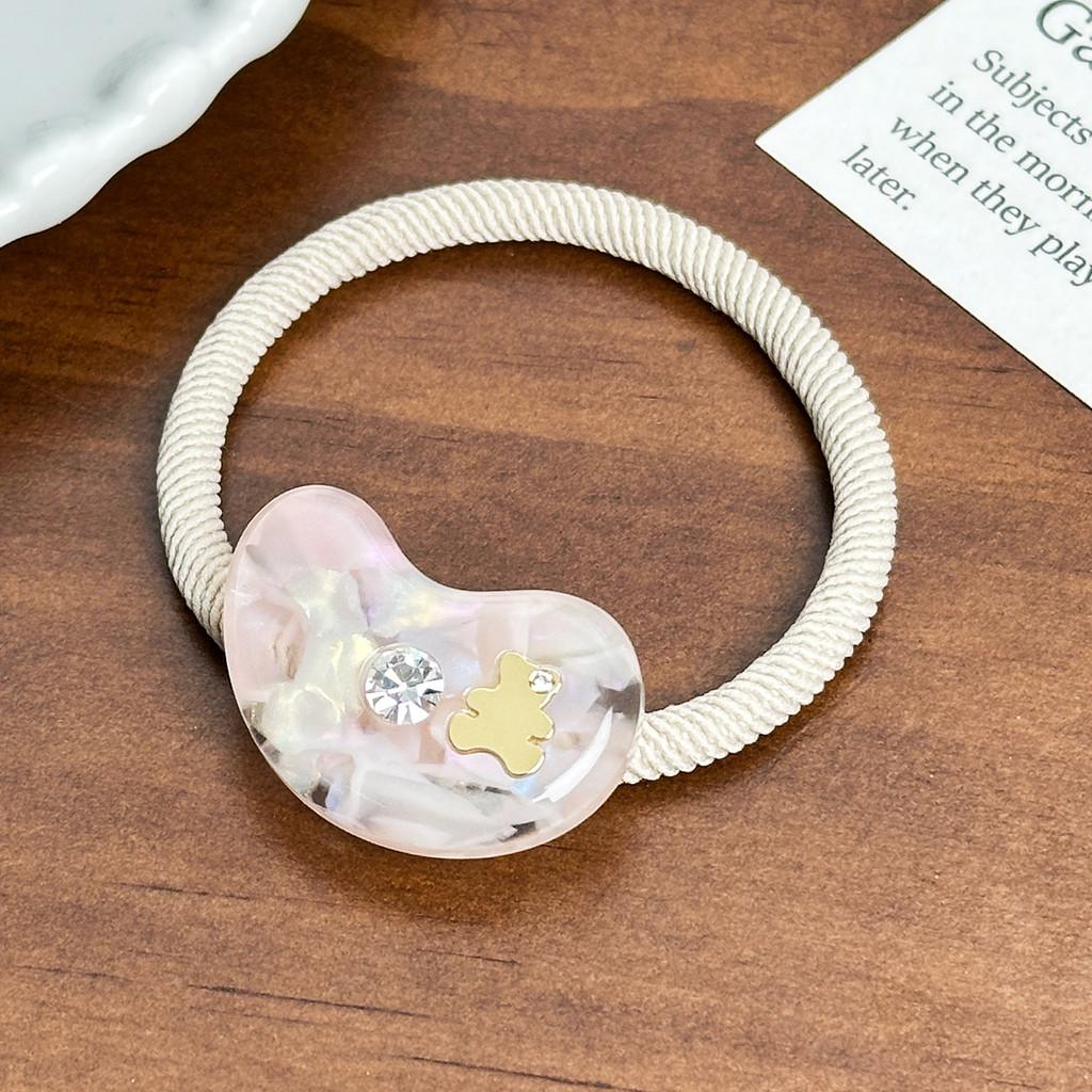 Trendy Acetate Hair Accessories Featuring Rhinestone Bear Clips For Young Women