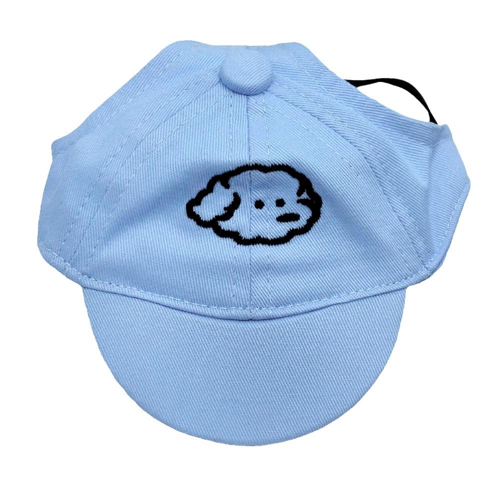 Adjustable Pet Baseball Cap Cotton Small Dogs and Cats Outdoor Sun Hat Cute with Ear Holes Embroidery Cap for Corgi Teddy Puppy