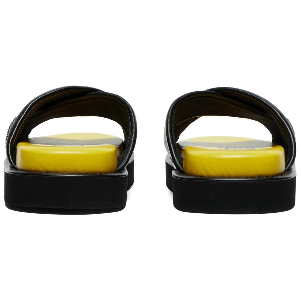 New Onitsuka Tiger Slide Slippers Unisex Black Yellow 1183C225-002