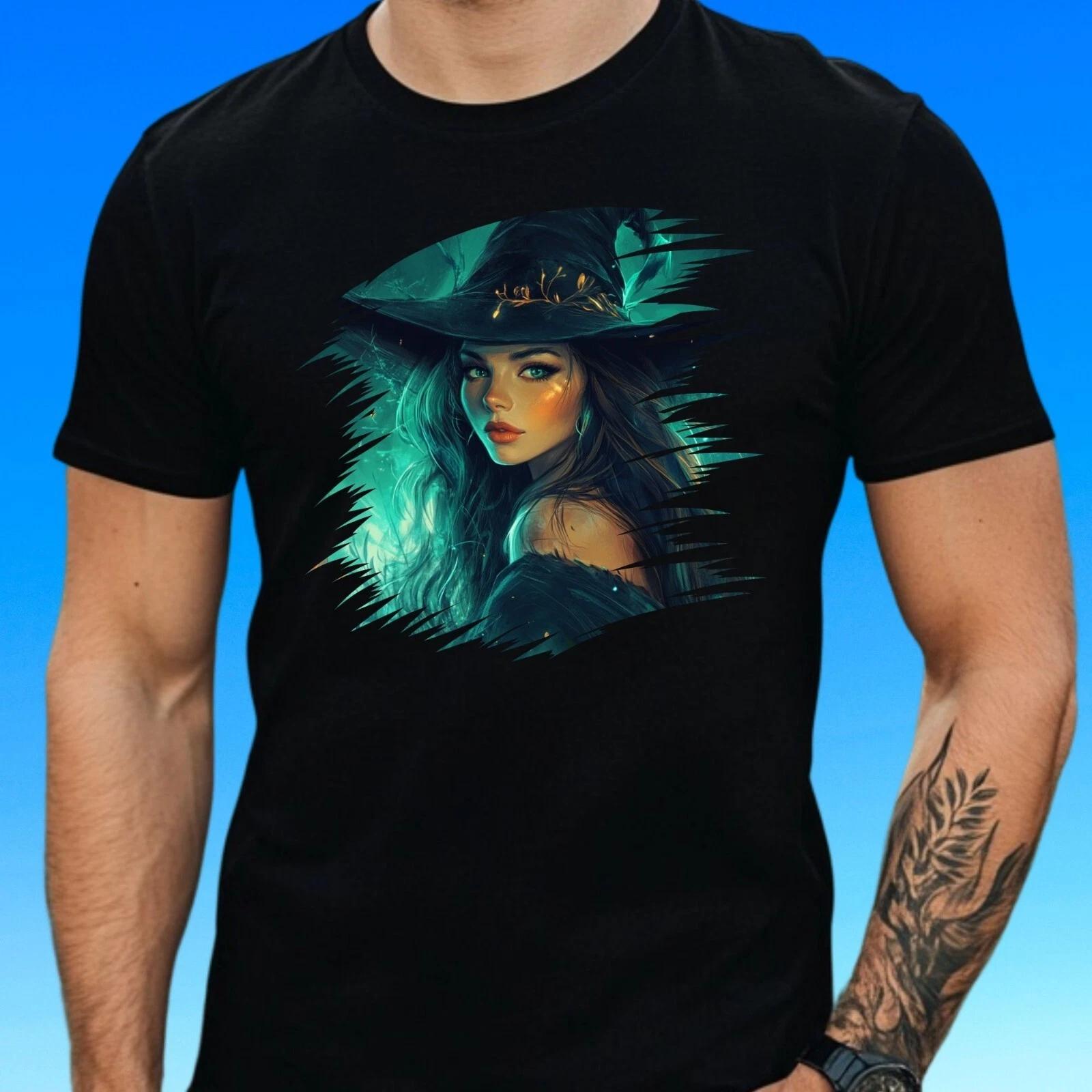 T-Shirt Herren Hexe Motiv Baumwolle Größe S bis 5XL XXXL