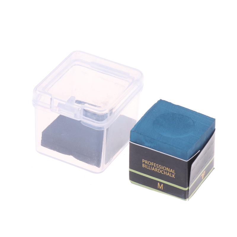 1 Pc With Storage Box No-slip Billiard Chalks Pool Cue Stick Chalk Snooker Easy Powder Billiard Chalk Pool Accessories
