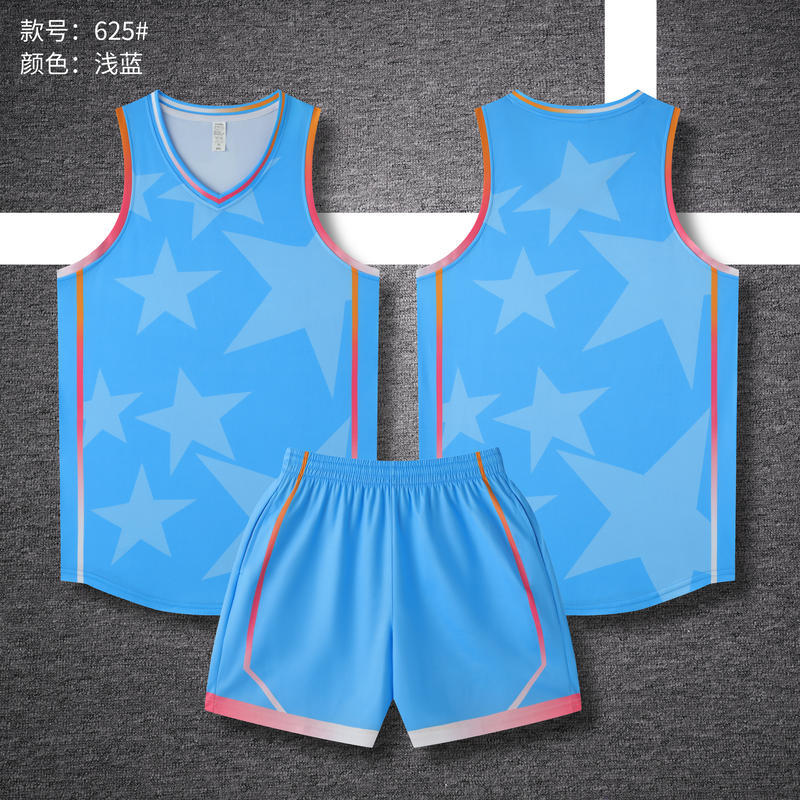 New American basketball jersey set Summer camp adult children's quick-drying jersey Game training basketball jersey