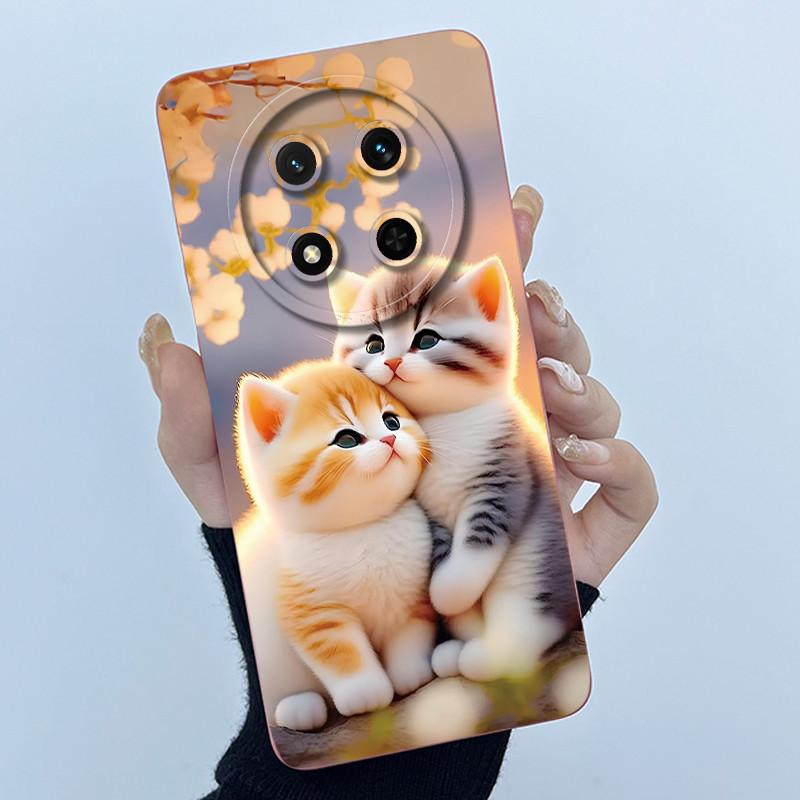 For Honor Magic 7 Lite Case Cute Cartoon Liquid Silicone Camera Lens Protector Phone Cases For Honor Magic7 Lite 5G Back Cover