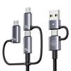 Kabel 6w1 USB USAMS 240W 2m Szybkie ładowanie Aluminiowy Szary