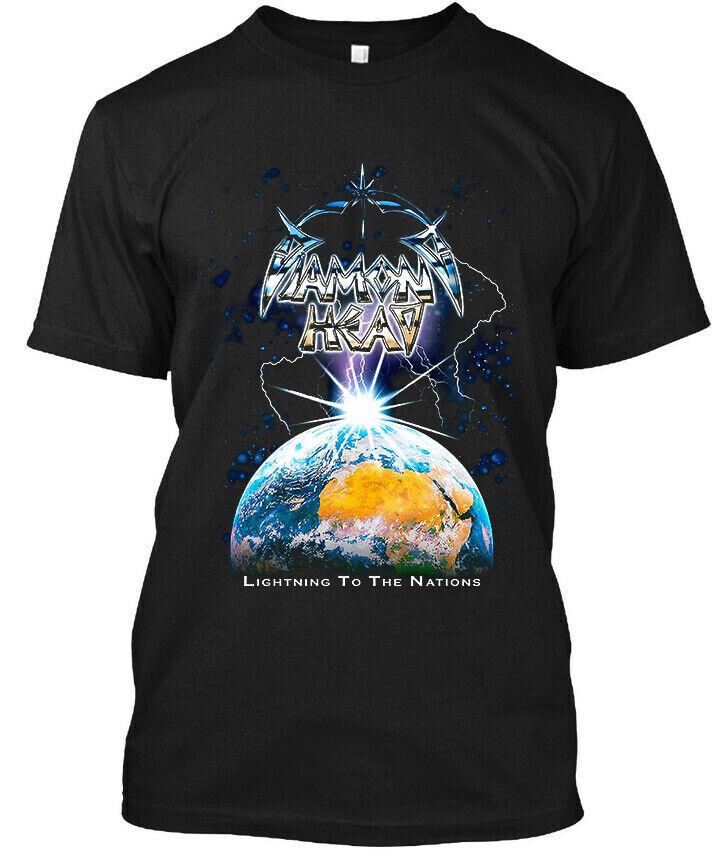 

Diamond Head Lightning to the Nations English Music T-shirt Tops Tee S-4XL L