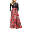 Abito Stampato alla Moda Personalizzato a Quadri Donna Abiti Lunghi Casual