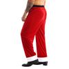 Mens Santa Claus Pants Christmas Cosplay Costume Red Soft Velvet Long Loose Trousers