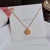 Elegant Fu Xi Pendant: Women's Titanium Steel Necklace with Chinese New Year Design, National Tide Style, Luxurious & Versatile Clavicle Chain.