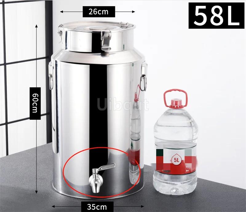 Tank Edible Oil Tank Peanut Milk tea Wine Sealed Tank Brewing Fermentation Stainless Steel Sealed Barrel with Faucet ransport