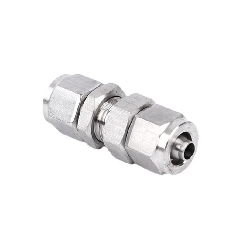 304 Stainless Steel Fast Twist Through Board Type Fitting OD 4/6/8/10/12/14/16mm Hose Equal Diameter Straight Joint