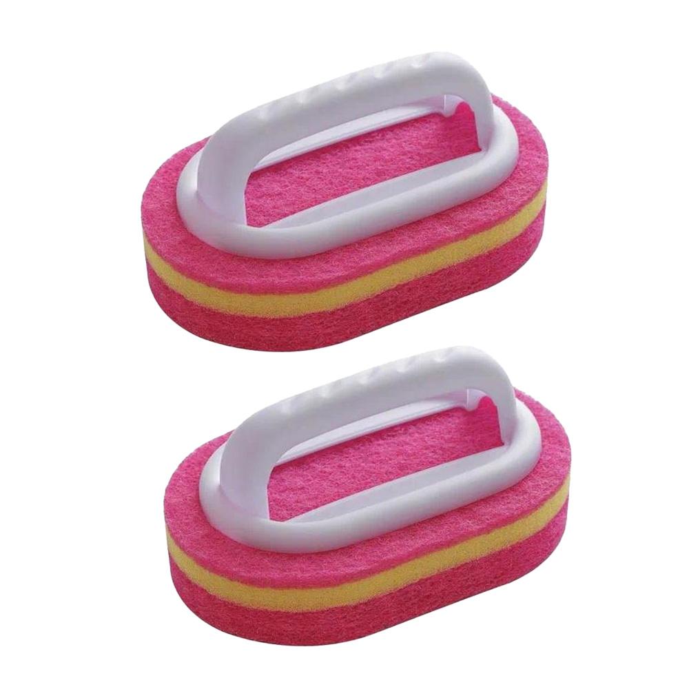 1-3PCS Household Cleaning Brush Magic Handle Sponge Easy Cleaning for Kitchen Bathroom Toilet Wall Window Cleaning Tools