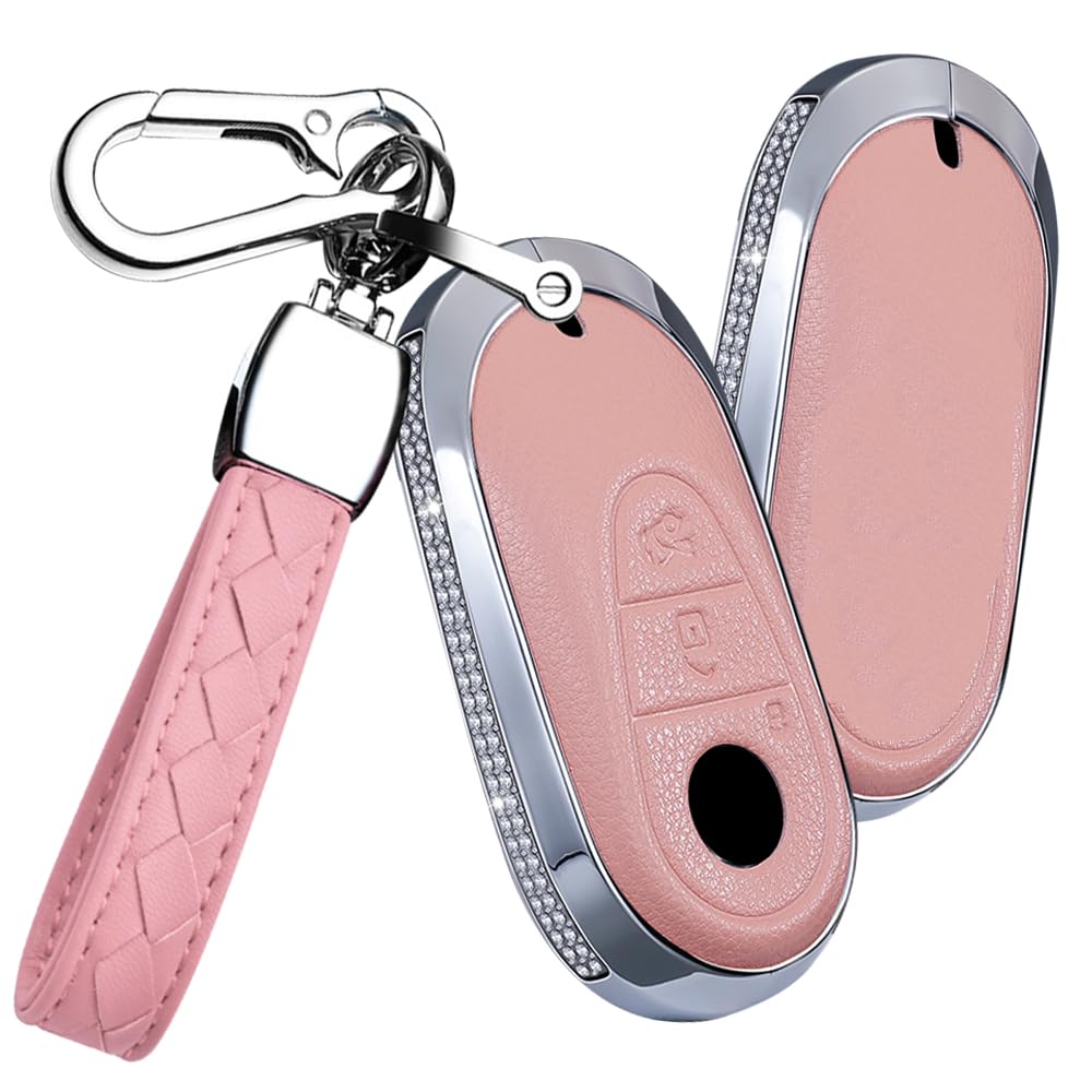 [TECART] Mercedes Key Case, Key Cover, Mercedes Keychain, Smart Key Case, Mercedes-Benz S-Class W223,
