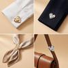 Irregular Metal Metal Cufflinks Shiny Brooch Pins New Button Covers  Women Men