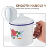 1Pcs Smooth Enamel Water Cup Vintage Chinese Retro Style Creative Iron Mug Easy Clean Heat Resistant for Coffee Tea Juice