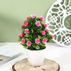 Hibiscus Flower Simulation 25pcs Round Small Potted Plants For Coffee Table Decoration And Photography