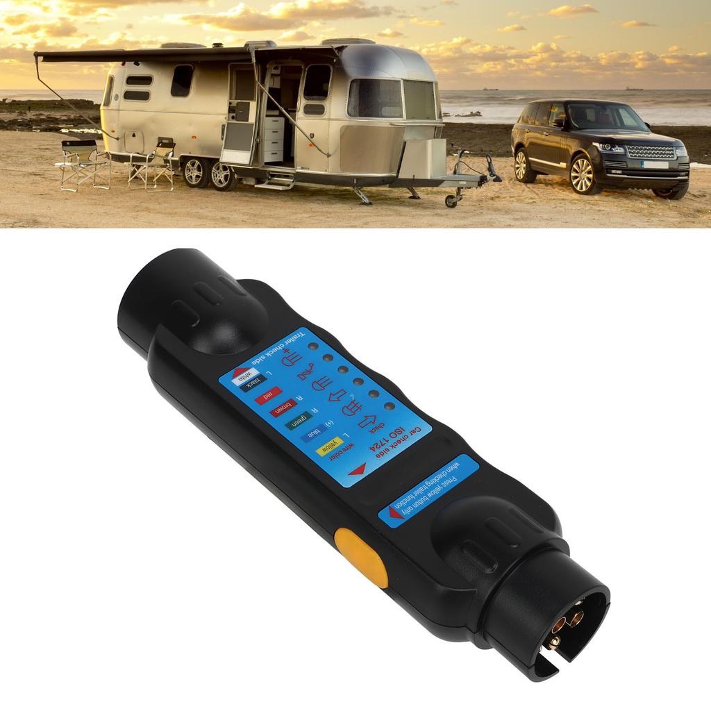 Trailer Socket Tester 7 Pin Electrical Tow Bar Wiring Circuit Light Test Tool for Truck RV