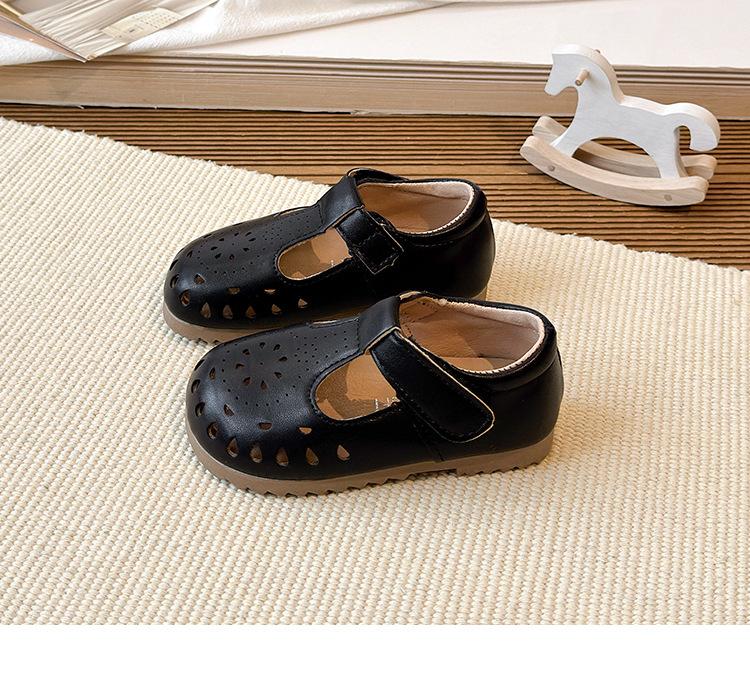 Zapatos de Princesa Transpirables de Cuero Estilo Coreano de Moda Primavera/Verano para Niñas 2026
