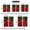 2pcs,2D Plane Printing Pattern Curtains Christmas Bells Snowflakes Holiday Durable 100% Polyester Fabric (without Rod) Versatile