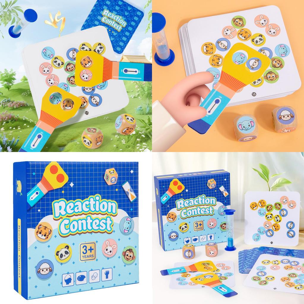 Reaktionsgeschwindigkeits-Herausforderungsspiel für Kinder mit Sanduhr für Konzentrationstraining und Gehirnentwicklung