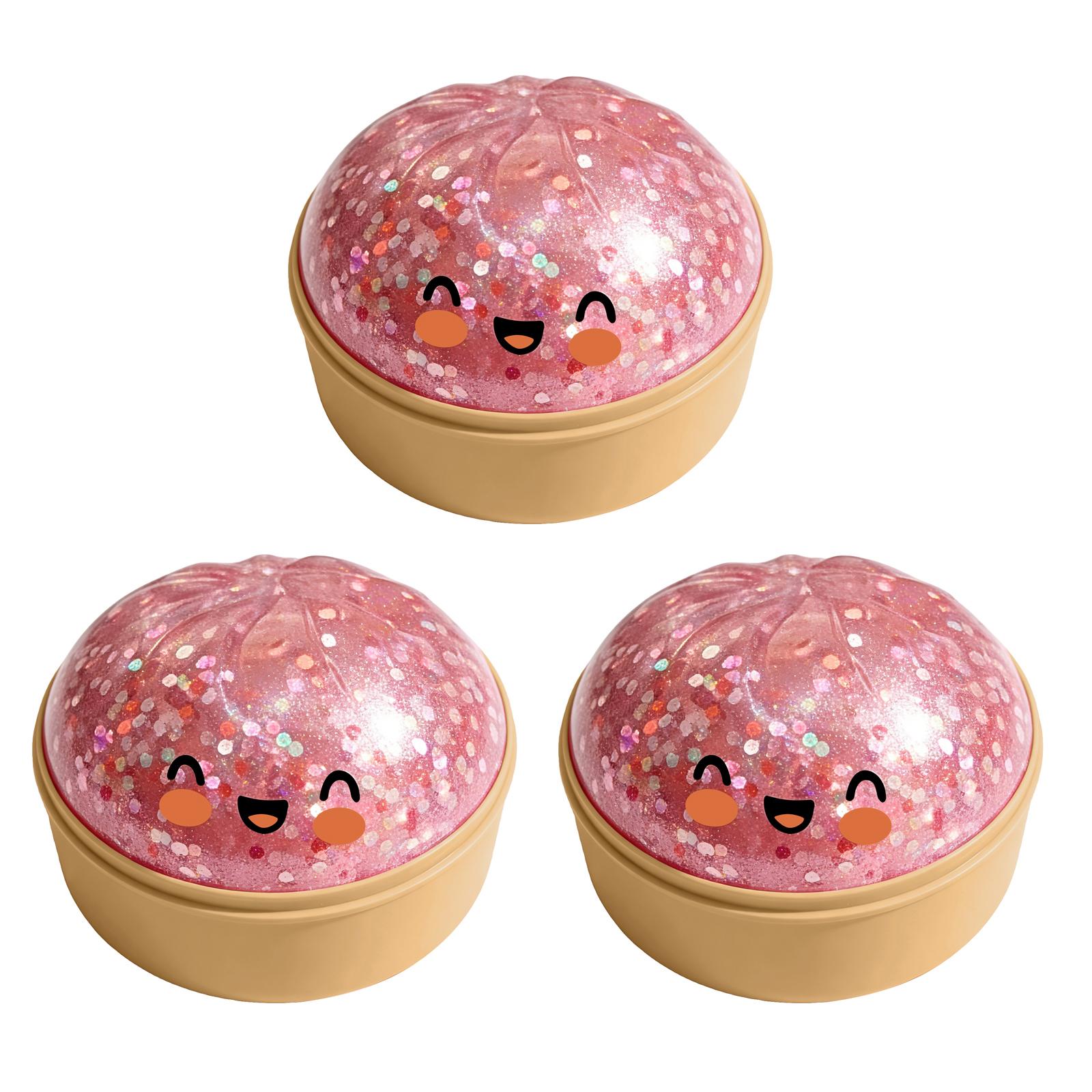 

Realistic Giant Steamed Bun, A Toy With A Steamer, A Slow- Dough Ball Designed For Stress Relief(3pc). One Size