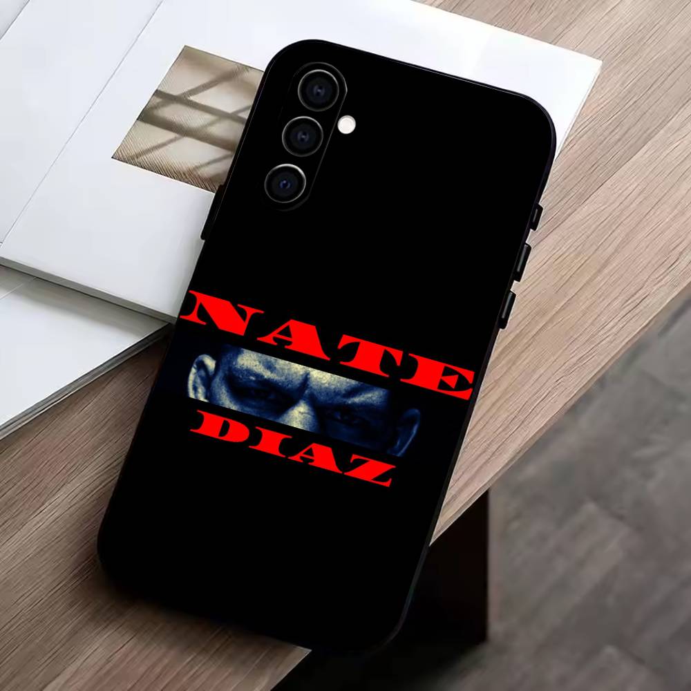 N-Nickname-Nate Diaz Phone Case Black Silicone Soft For Samsung Galaxy A73,A72,A71,A70,A53,A52,A51