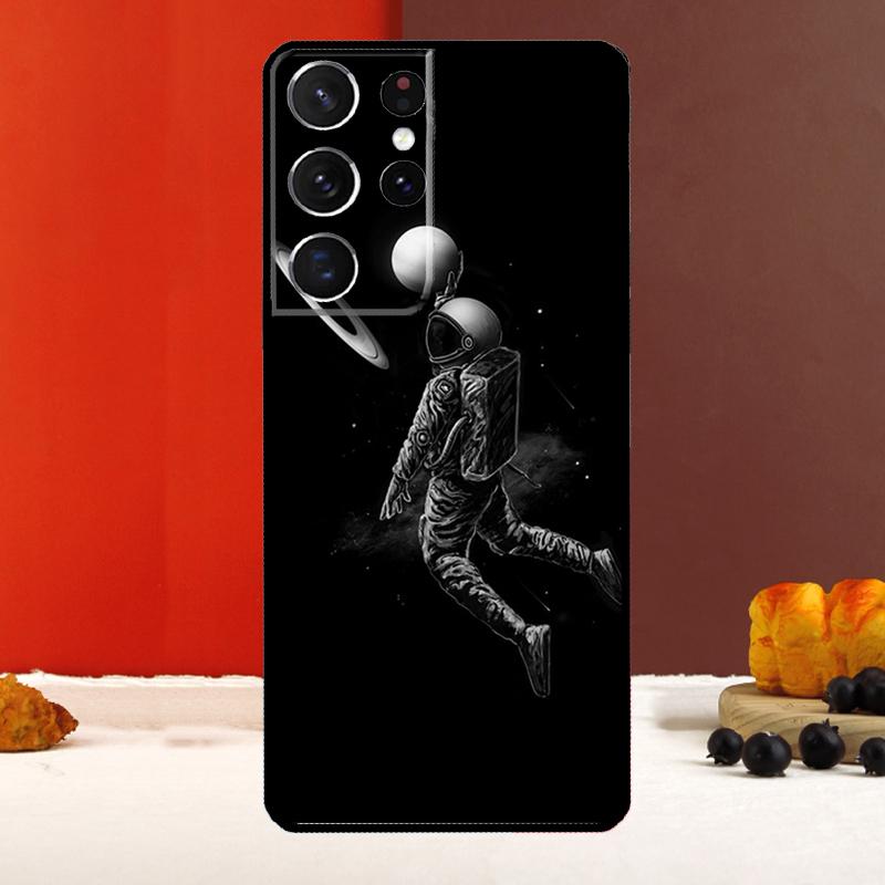 Space Astronaut illustration Cover For Samsung Galaxy S24 S25 Ultra S22 S23 Plus S20 S21 FE S9 S10 S25 FE Phone Case