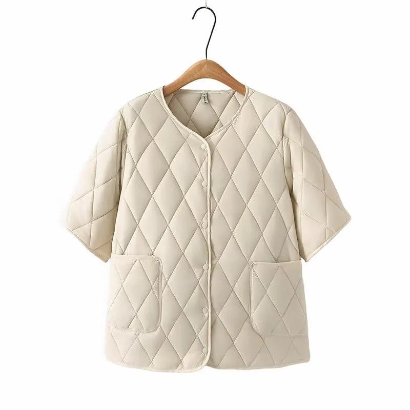 

Женский зимний оверсайз теплый жилет однотонный минималистичный с короткими рукавами легкая куртка 3XL