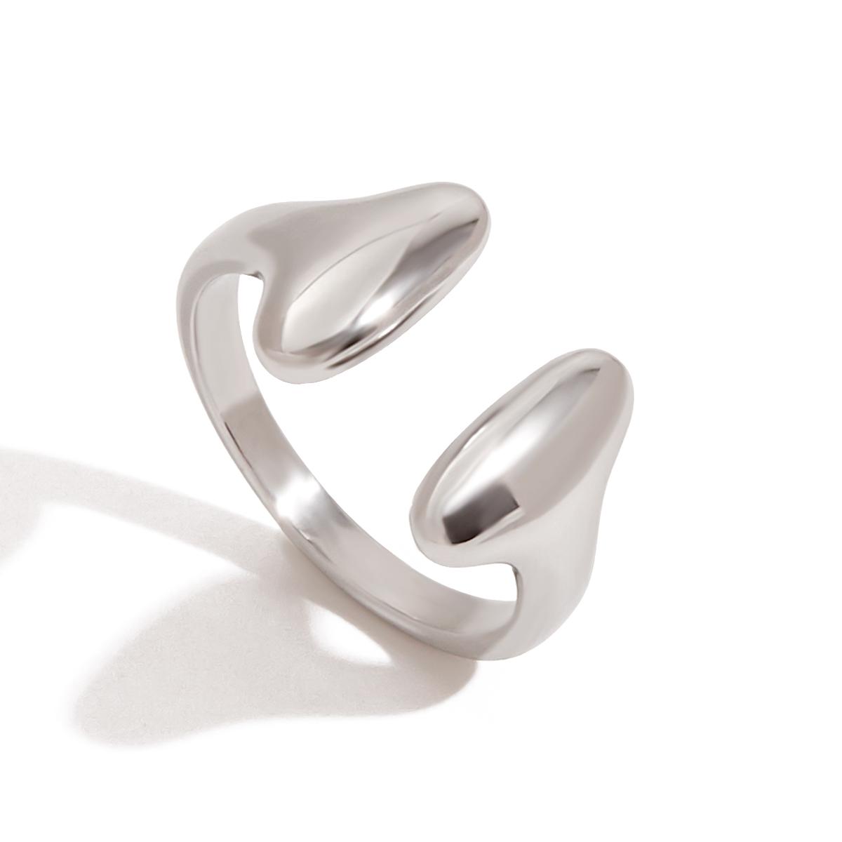 

Yori Simple Polished Adjustable Open Ring for Women Stainless Steel Fashion Finger Exclusive Jewelry Women 2025 New