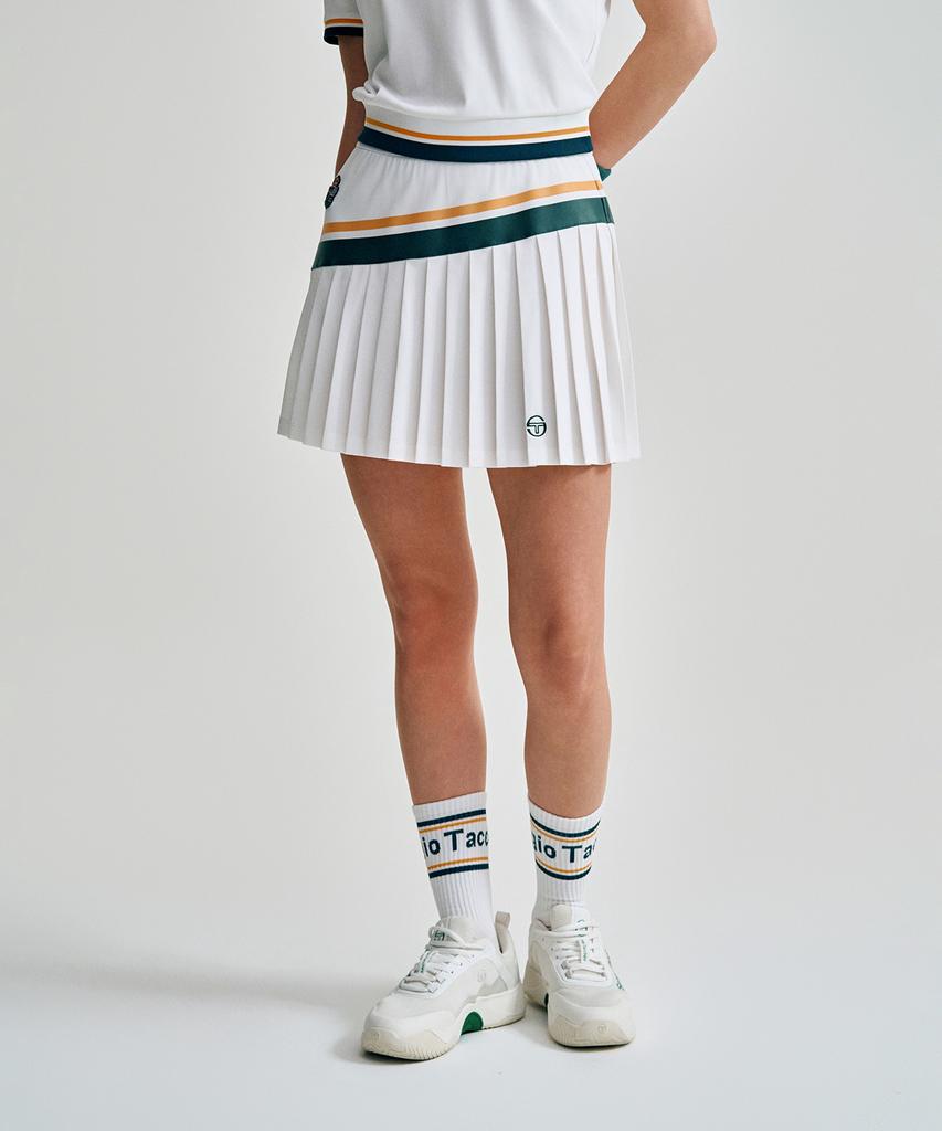SERGIO TACCHINI W Mc Scratch Staff Pleated Skirt (White)