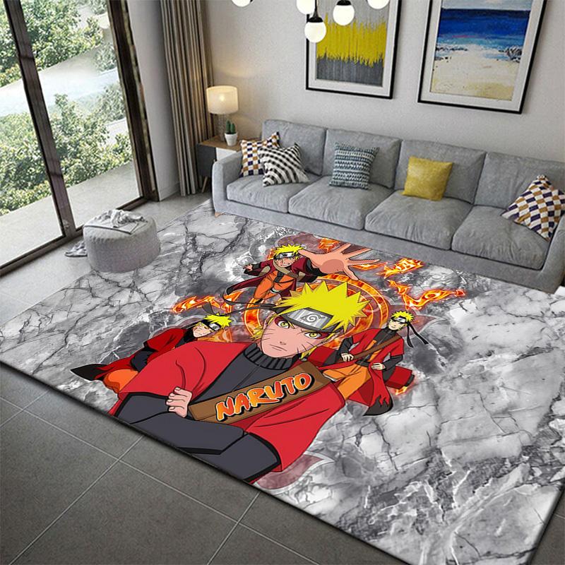 Naruto Legendary Scene Pattern Rug Durable Non-Slip Carpet for Bedroom Game Room