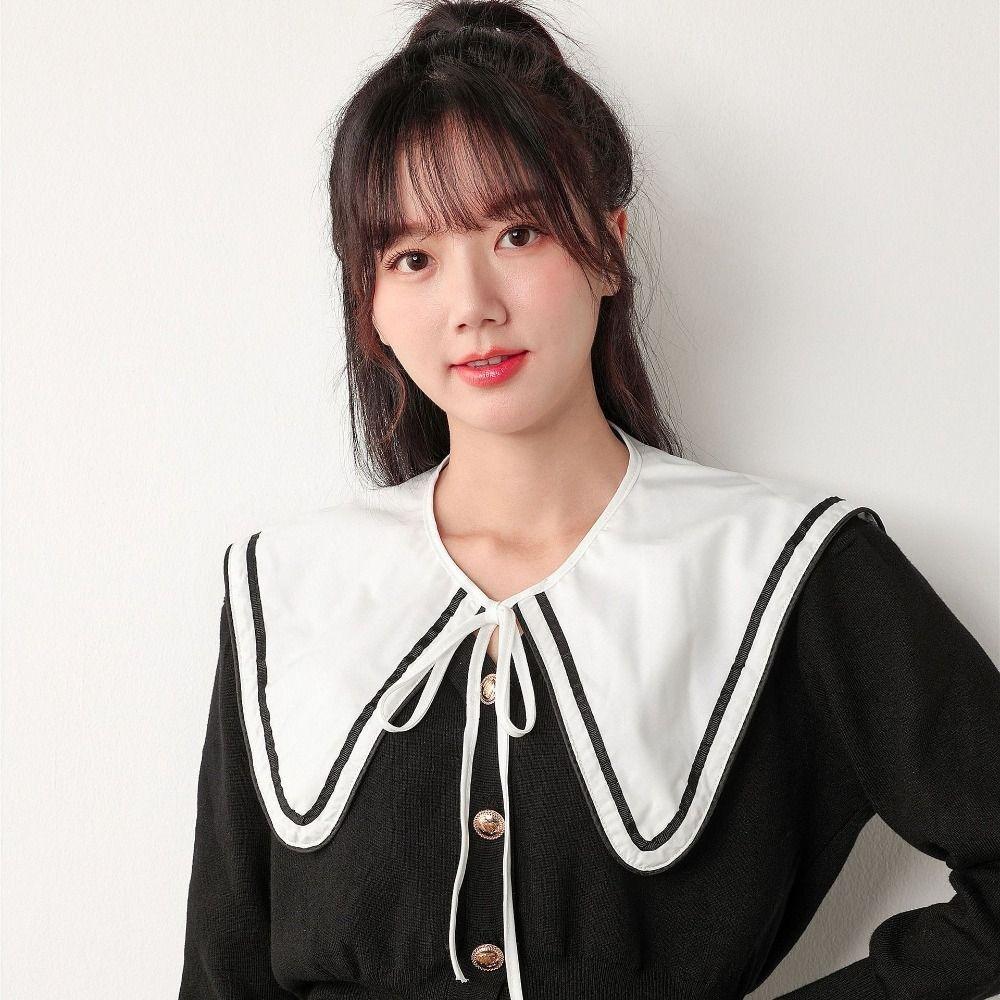 Women Shirt Collar Vintage Top Neckwear Ties New Lapel Fake Collar