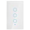 WiFi Touch Screen Switch Single Circle for Alexa for Google 3?Way AC  (White )