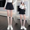 Summer 2024 Women's Black High-Waisted Wide-Leg Shorts: Slimming, Versatile, Casual Bootcut Design