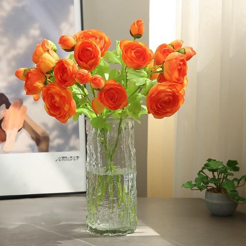 Artificial Flower Fresh Tea Rose Modern Simple Rose Simulated Bouquet Photography Props Home Decoration Fake Flower Ornament