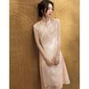 Demana New Chinese Style Stand Collar Textured Summer Dress