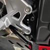 Ajustador de Pedaleira Traseira HRuizq Placa de Deslocamento de Pedaleira para Honda CBR650R CB650R Todos os Anos (Prata)