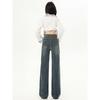 Winter New Plush/Regular Jeans Loose And Slim, High Waist Design With A Sense Of Sagging And Floor Dragging Straight Leg Pants
