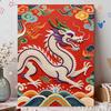 DIY Pearl Bead Art Canvas Dragon Pattern Frameless Creative Craft Painting Kit for Relaxing Home Wall Decoration