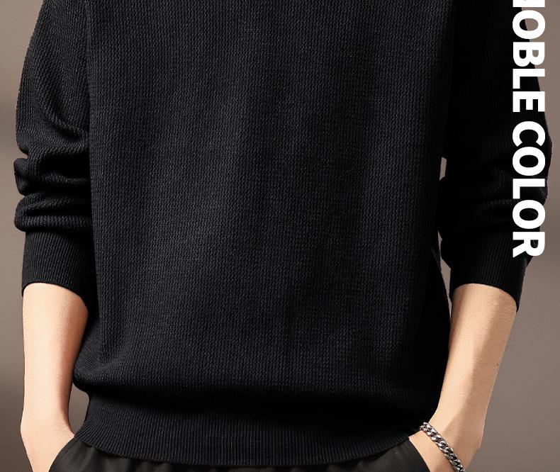 Luxury British Retro Seagull Collar Polo Men's Autumn/Winter Knit Sweater