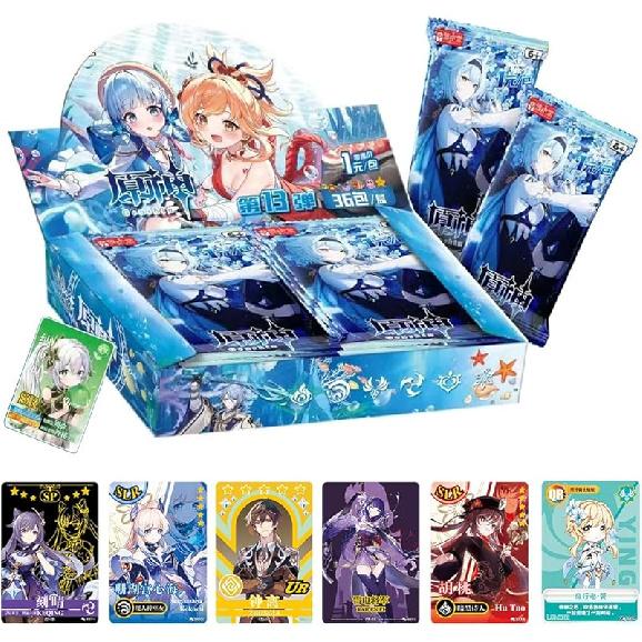 Genshin Impact Collectible Cards - Booster Packs Trading Card [Imported] - 11st Deluxe Version (Boxed of 30 Packs)