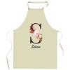Tablier De Cuisine - Solenn Lettre - Impression Bretonne - Coton Résistant - Liens Ajustables