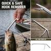 Stainless Steel Fish Hook Remover Fishing Tool Ergonomic Handle Hook Extractor for Outdoor Angling and Tackle Management