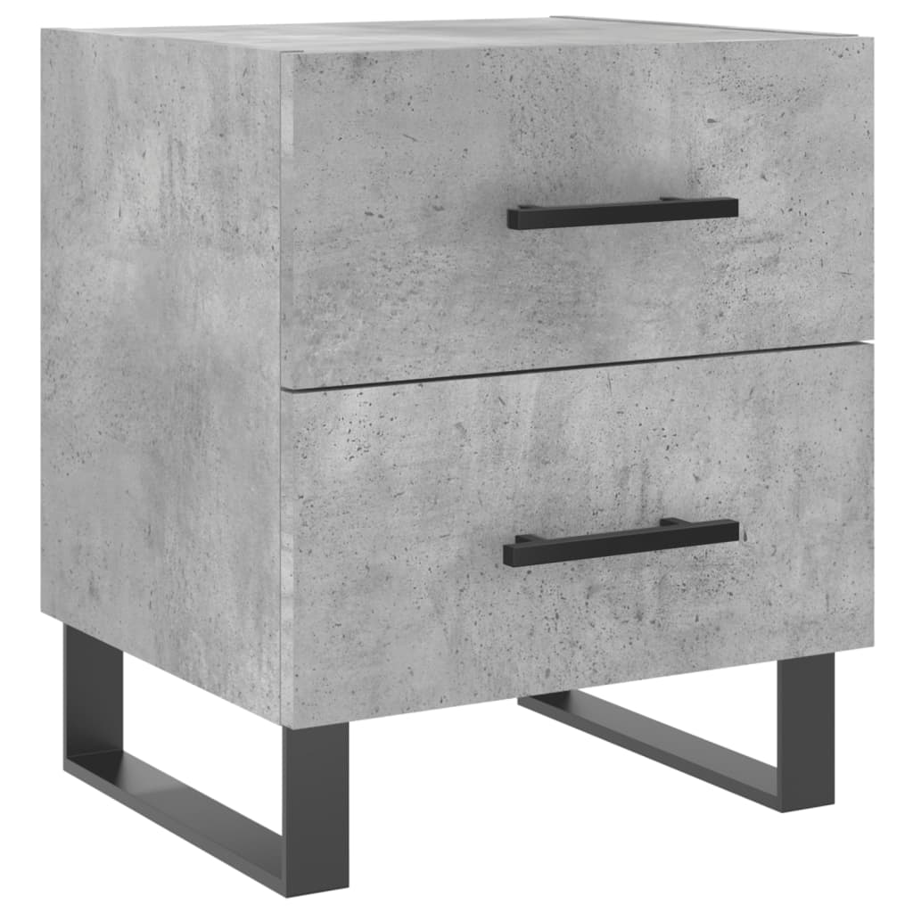 Nightstand Concrete Gray 40x35x47.5 Cm Particleboard