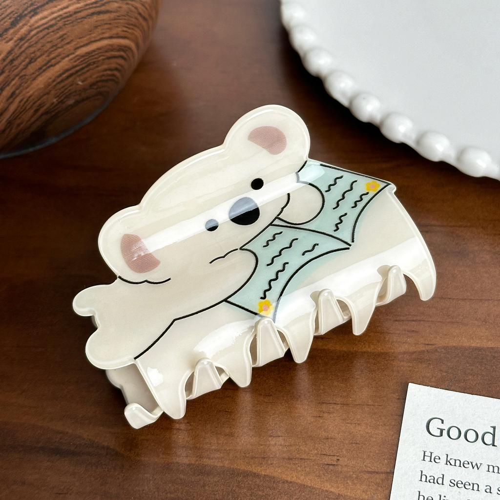Cartoon Trendy Animal Acrylic Hair Clip For Women With Whimsical Designs Perfect Summer For