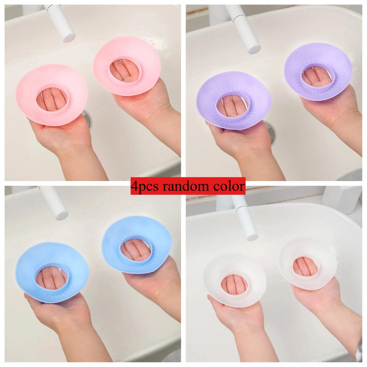 

4Pair Creative Practical Silicone Face Wash Splash-Proof Wristbands Adult Sleeves For Household And Hair Washing Universal Guard