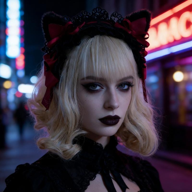 Elegant Anime Style Hair Accessory Featuring Gothic Cats Ears and Bows Design Safe Headdress Ideal for Daily Wear