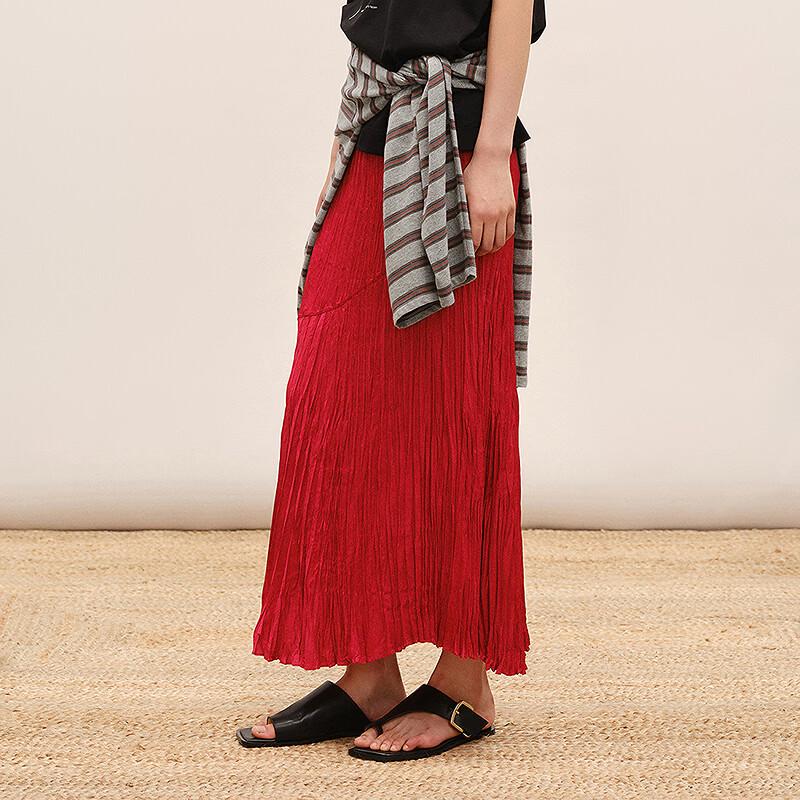 LESS 2026 Summer Straight Long Skirt