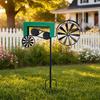 Wind Spinner Durable Weather-Resistant Green Tractor Windmill with Rotating Wheels for Garden Patio Lawn Outdoor Decor Farmhouse Style Gift for