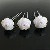 5Pcs Fashion Metal Pearl Flower Hairpin Stick Headwear U-shaped Rhinestone Hair Clip Headdress Bridal Hairpin Wedding