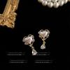 Mid-Century Vintage Stud Earrings: Trendy Literary Style in Light Luxury Fashion